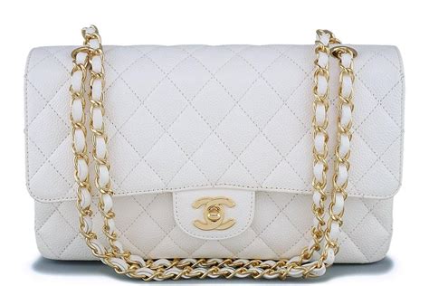 white chanel double flap bag|chanel classic white flap bag.